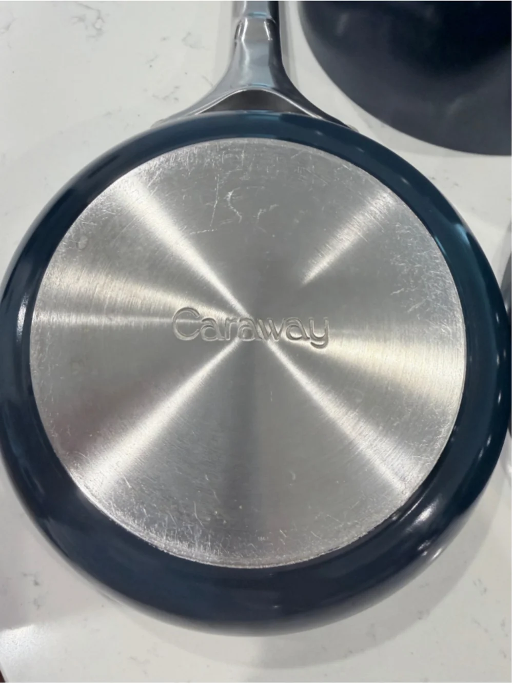 Set of 5 Caraway 8” & 10.5” Frying Pans & 3 Qt Sauce Pan w/Lids in Navy!